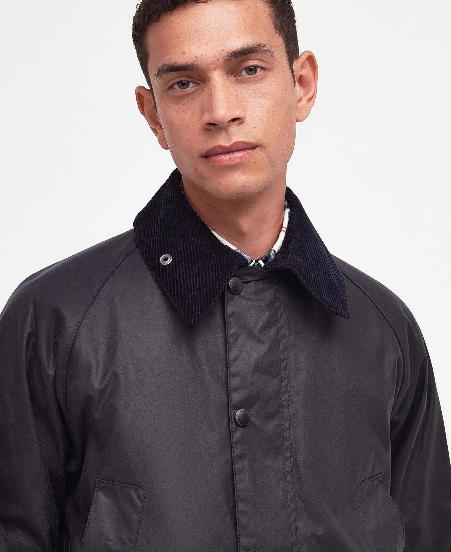 Barbour Bedale Wax Coat - Navy
