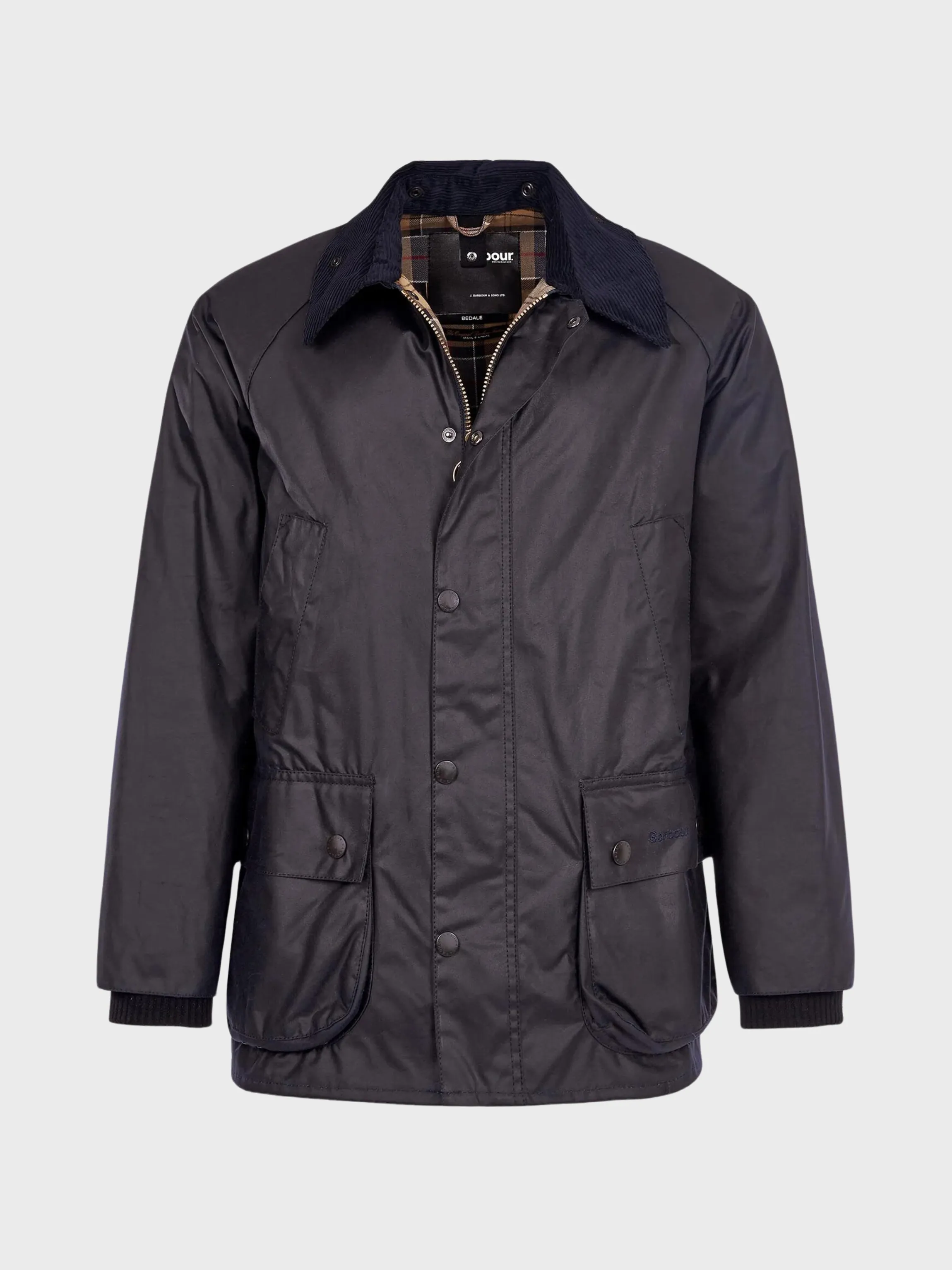 Barbour Bedale Wax Coat - Navy