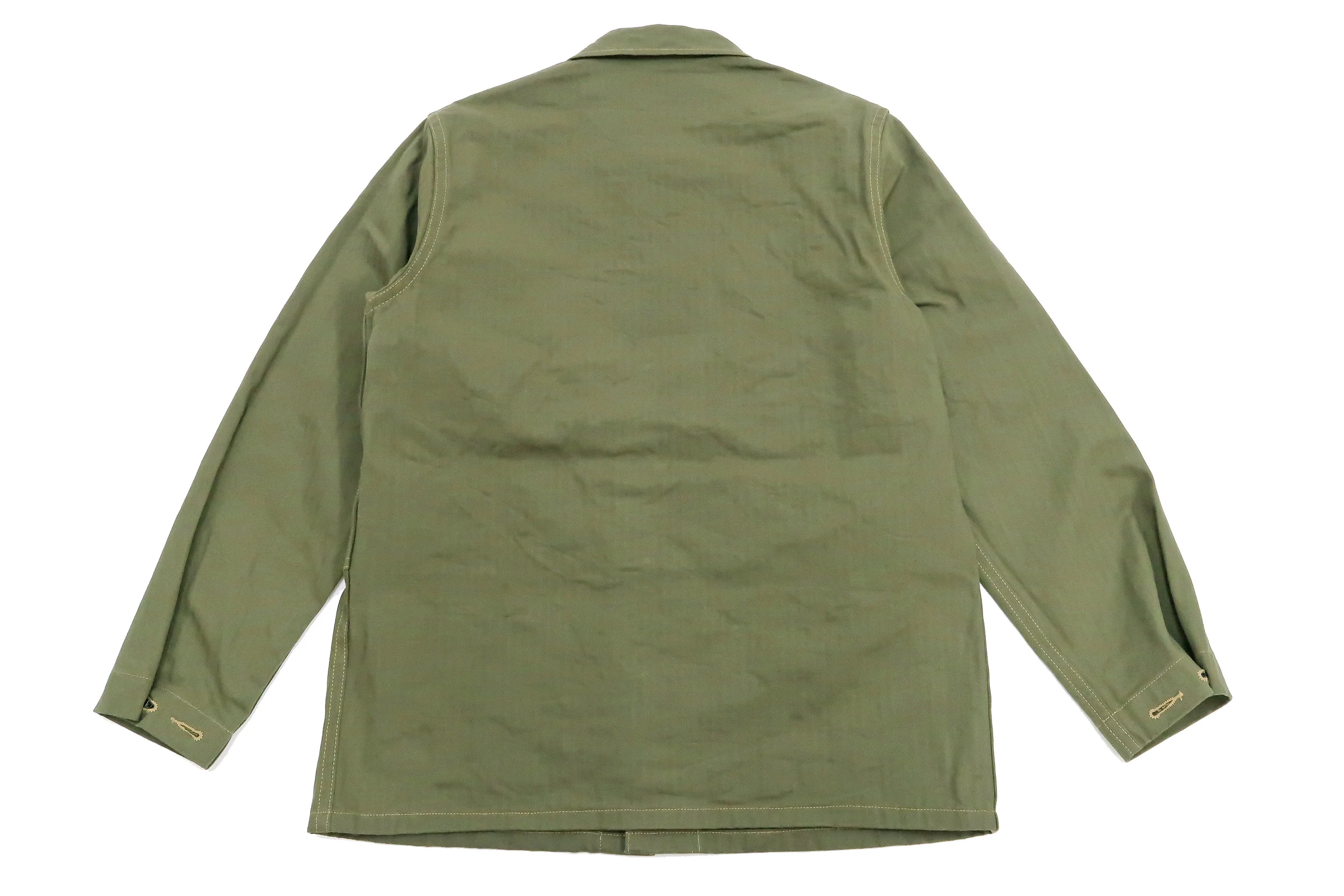 Buzz Rickson Jacket Men's Reproduction of WW2 USMC P44 HBT Utility Jacket P-44 BR15123 Olive