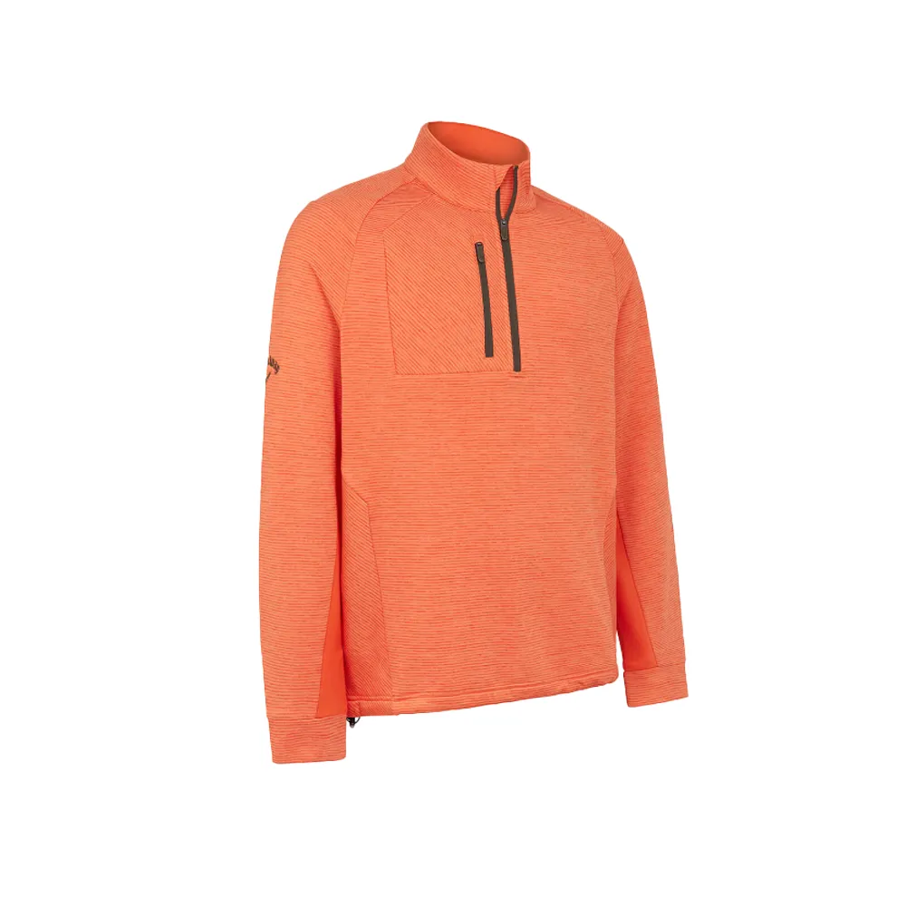 Callaway Golf Mens Heather Stripe Fleece Back Thermal Sweater - CGKFC013- 🚨FLASH SALE⚡️