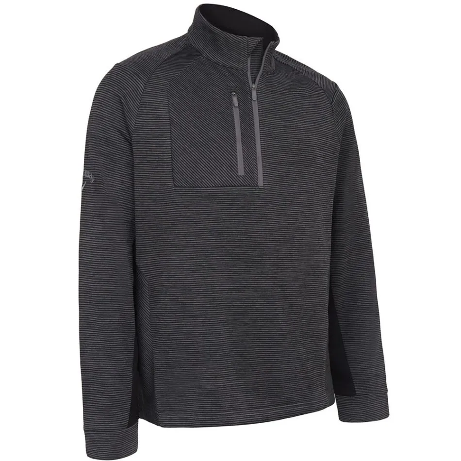 Callaway Golf Mens Heather Stripe Fleece Back Thermal Sweater - CGKFC013- 🚨FLASH SALE⚡️