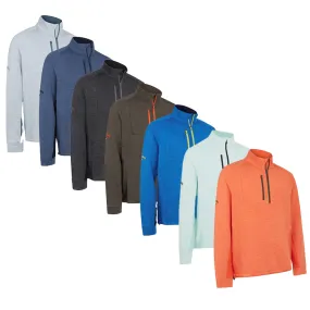 Callaway Golf Mens Heather Stripe Fleece Back Thermal Sweater - CGKFC013- 🚨FLASH SALE⚡️
