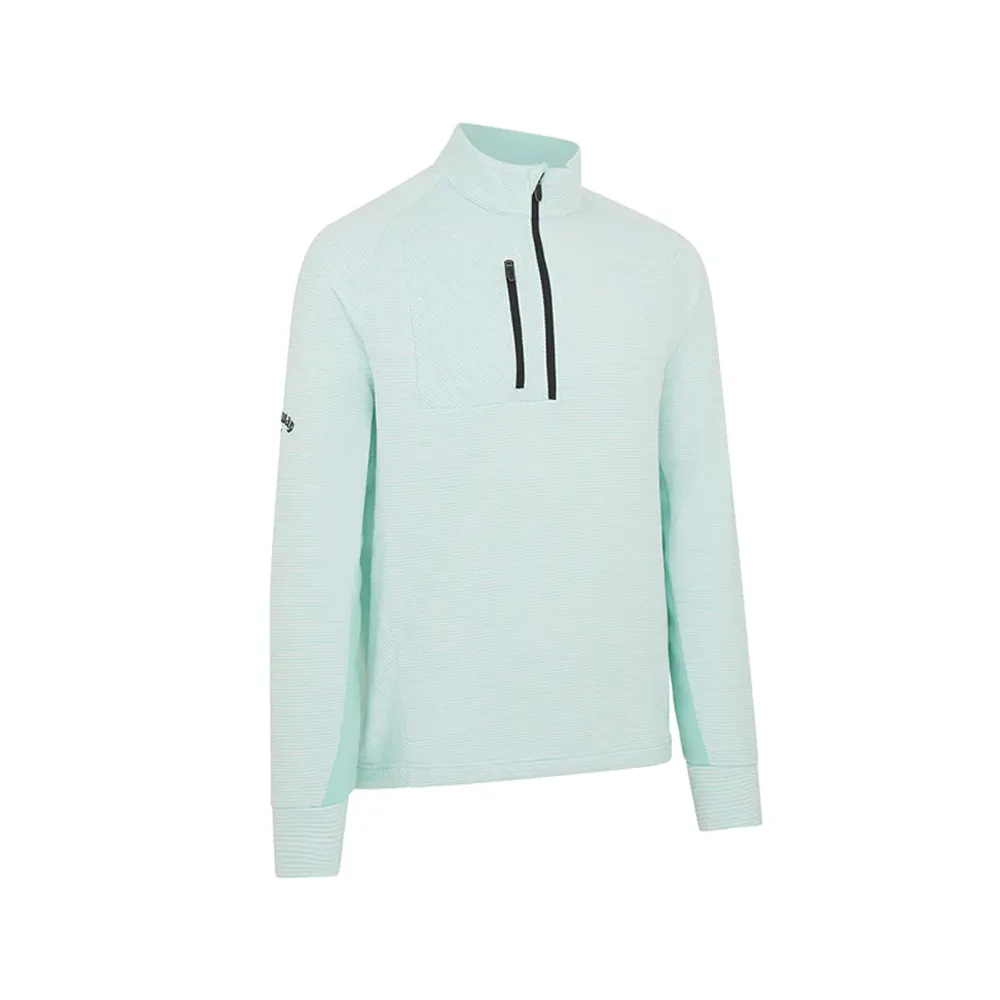 Callaway Golf Mens Heather Stripe Fleece Back Thermal Sweater - CGKFC013- 🚨FLASH SALE⚡️