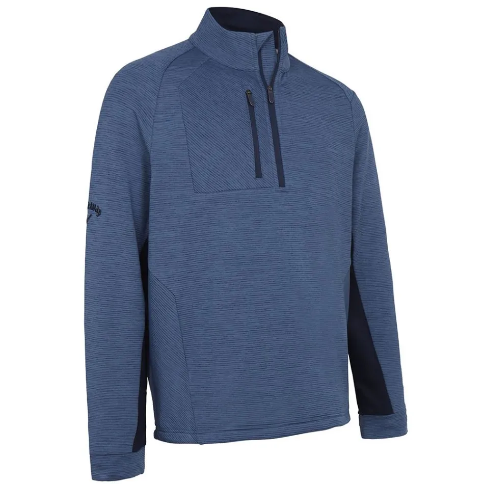 Callaway Golf Mens Heather Stripe Fleece Back Thermal Sweater - CGKFC013- 🚨FLASH SALE⚡️