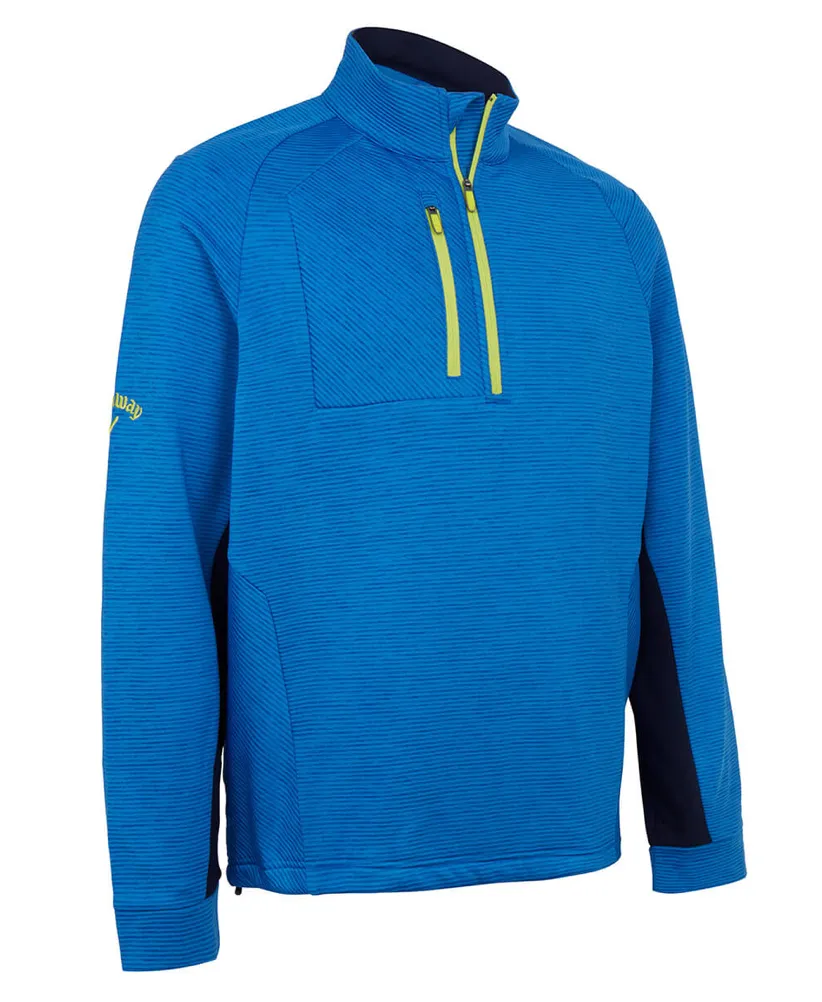 Callaway Golf Mens Heather Stripe Fleece Back Thermal Sweater - CGKFC013- 🚨FLASH SALE⚡️