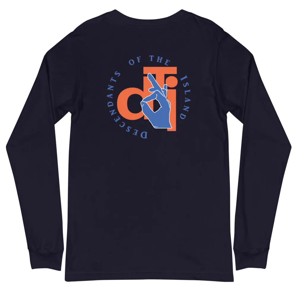 Descendants of the Island Blue and Orange Logo Long Sleeve Tee