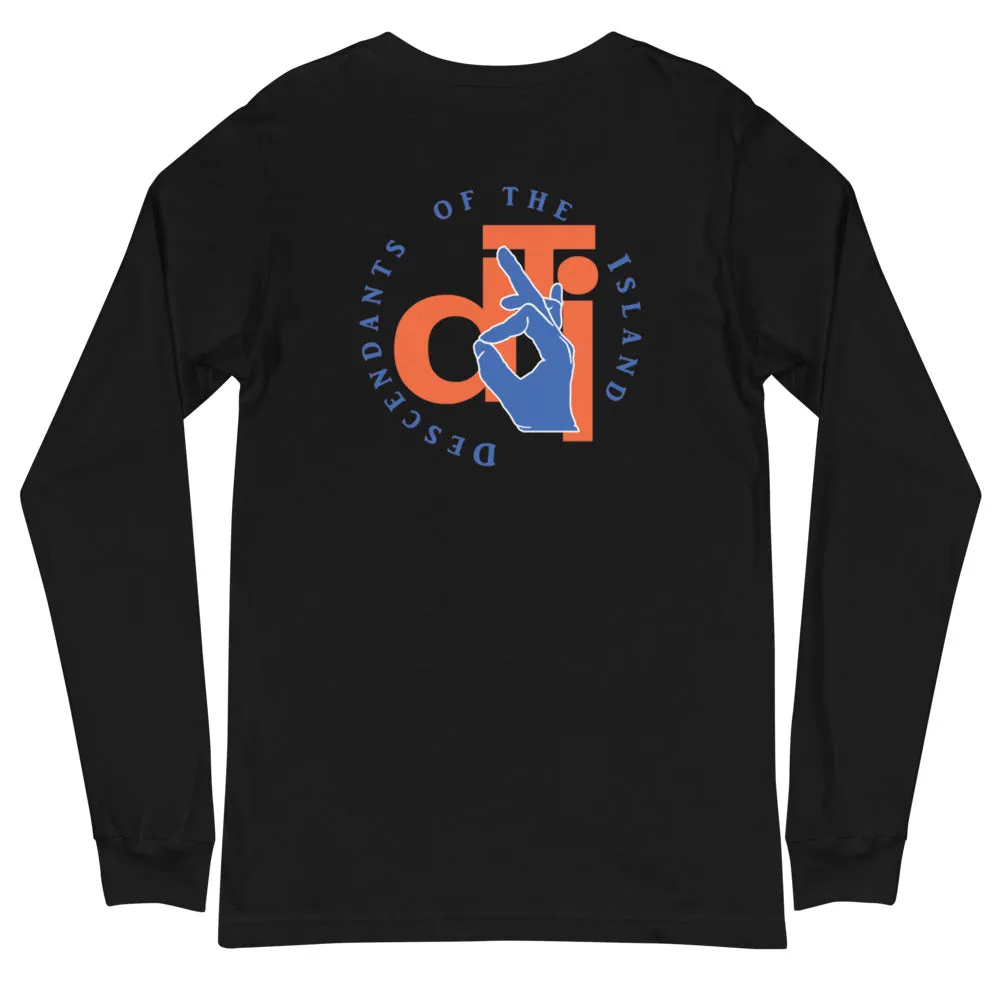 Descendants of the Island Blue and Orange Logo Long Sleeve Tee