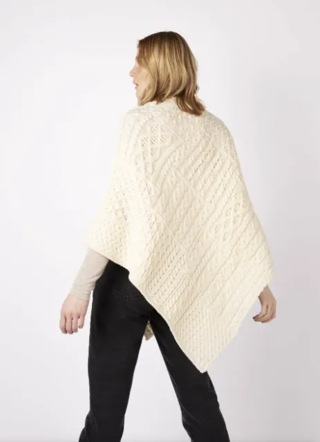Elm Patchwork Poncho Natural