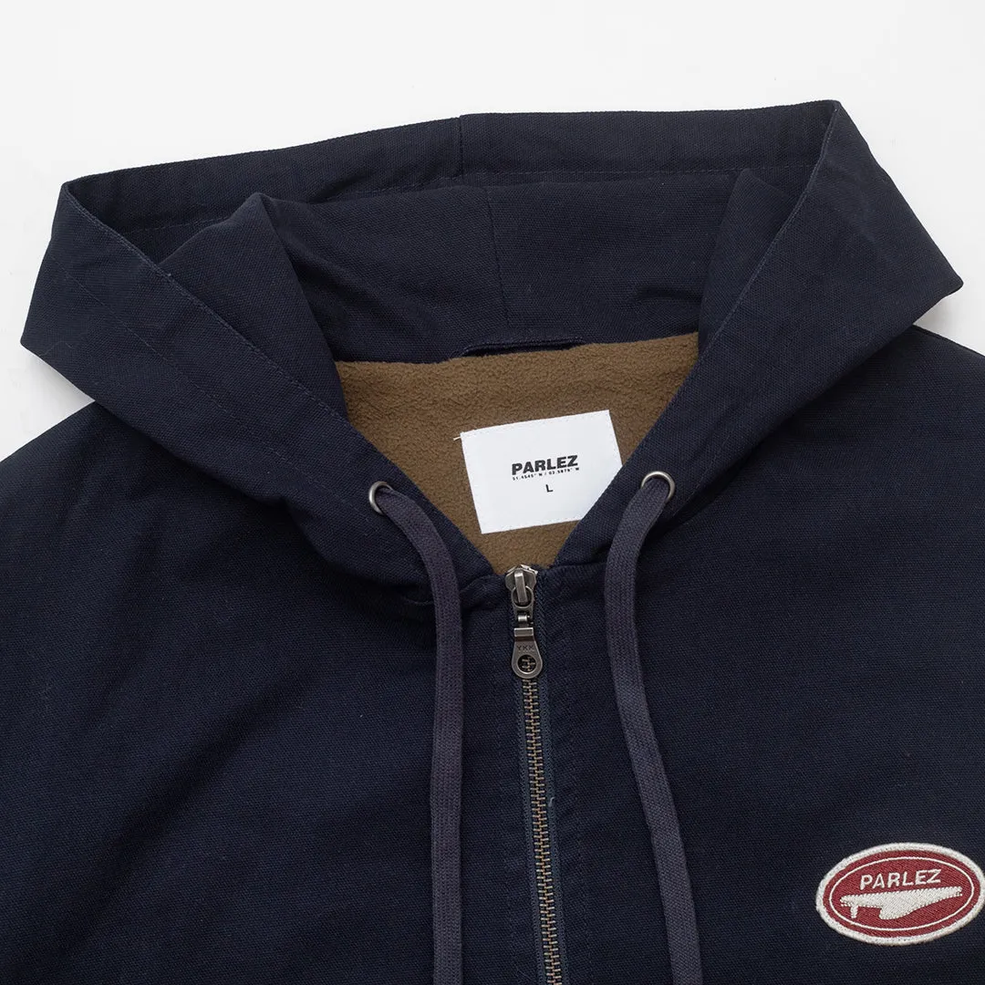 Fasten Hooded Jacket Navy