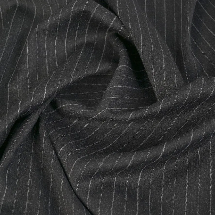 Graphite Chalk Stripe Fabric 99849