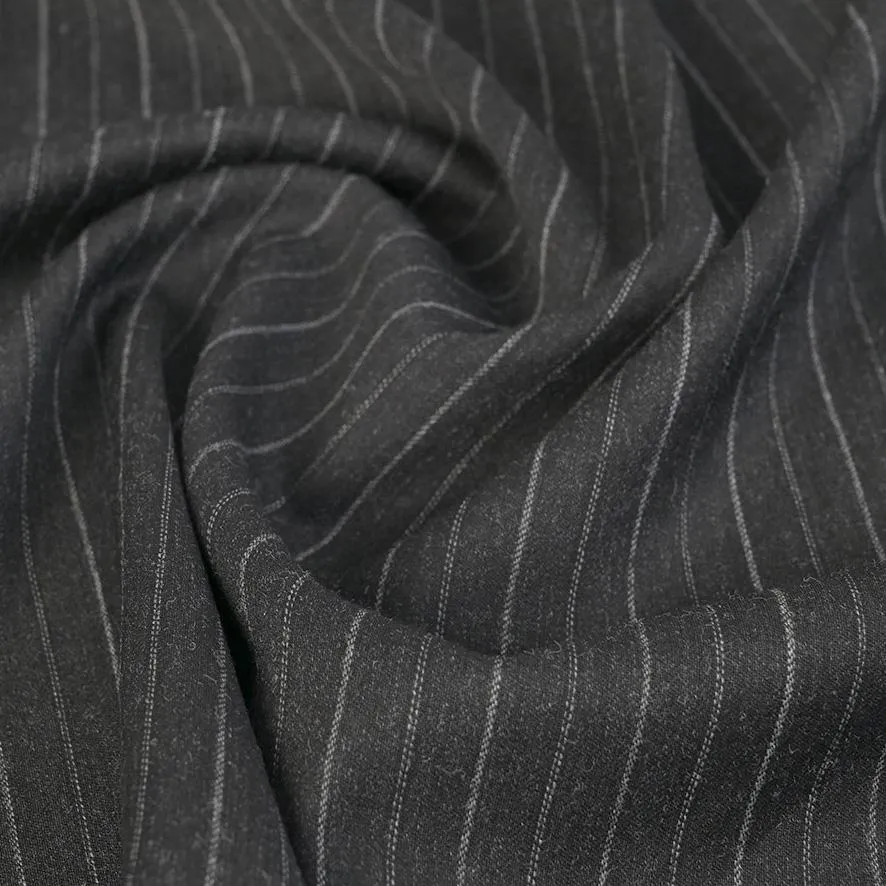 Graphite Chalk Stripe Fabric 99849