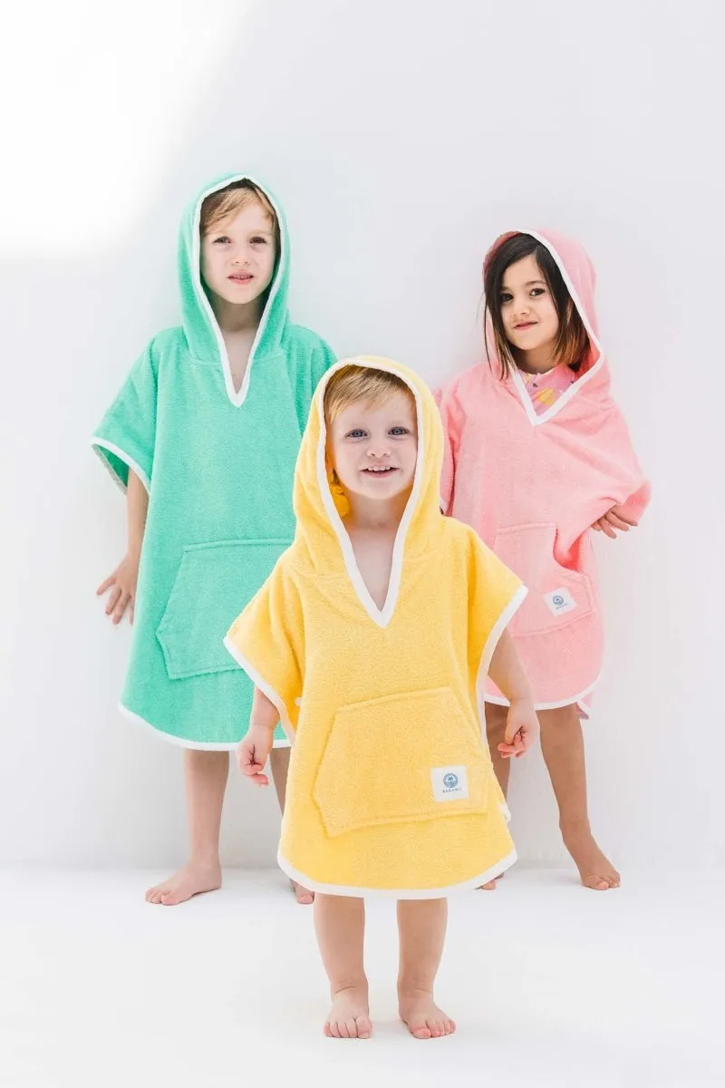 KIDS TOWEL PONCHO - Sunshine Yellow