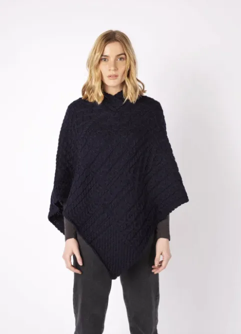 Navy Poncho