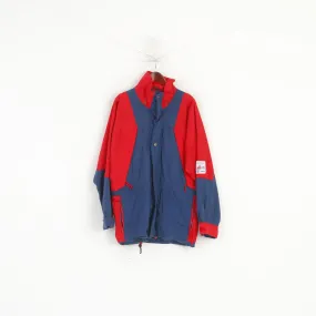 Olympia Toppen Men M Jacket Navy Vintage Olympic Lined Nylon Outdoor Full Zip Parka