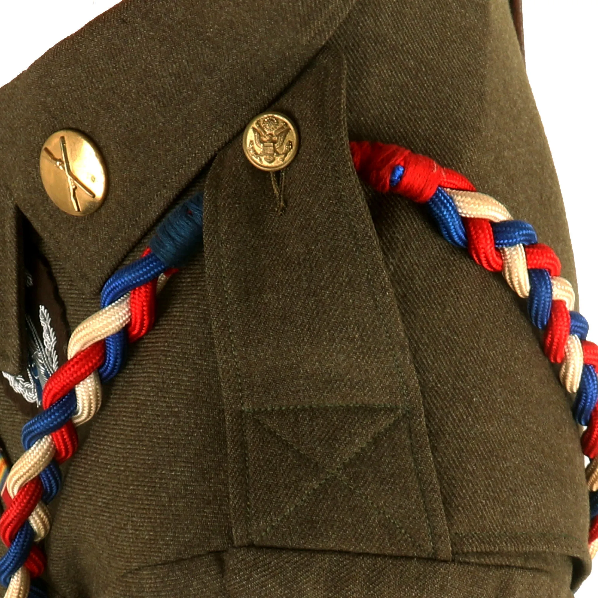 Original U.S. WWII First Special Service Force Commando Kiska Task Force (Operation Cottage)  Class-A Uniform Jacket With Sam Browne Belt