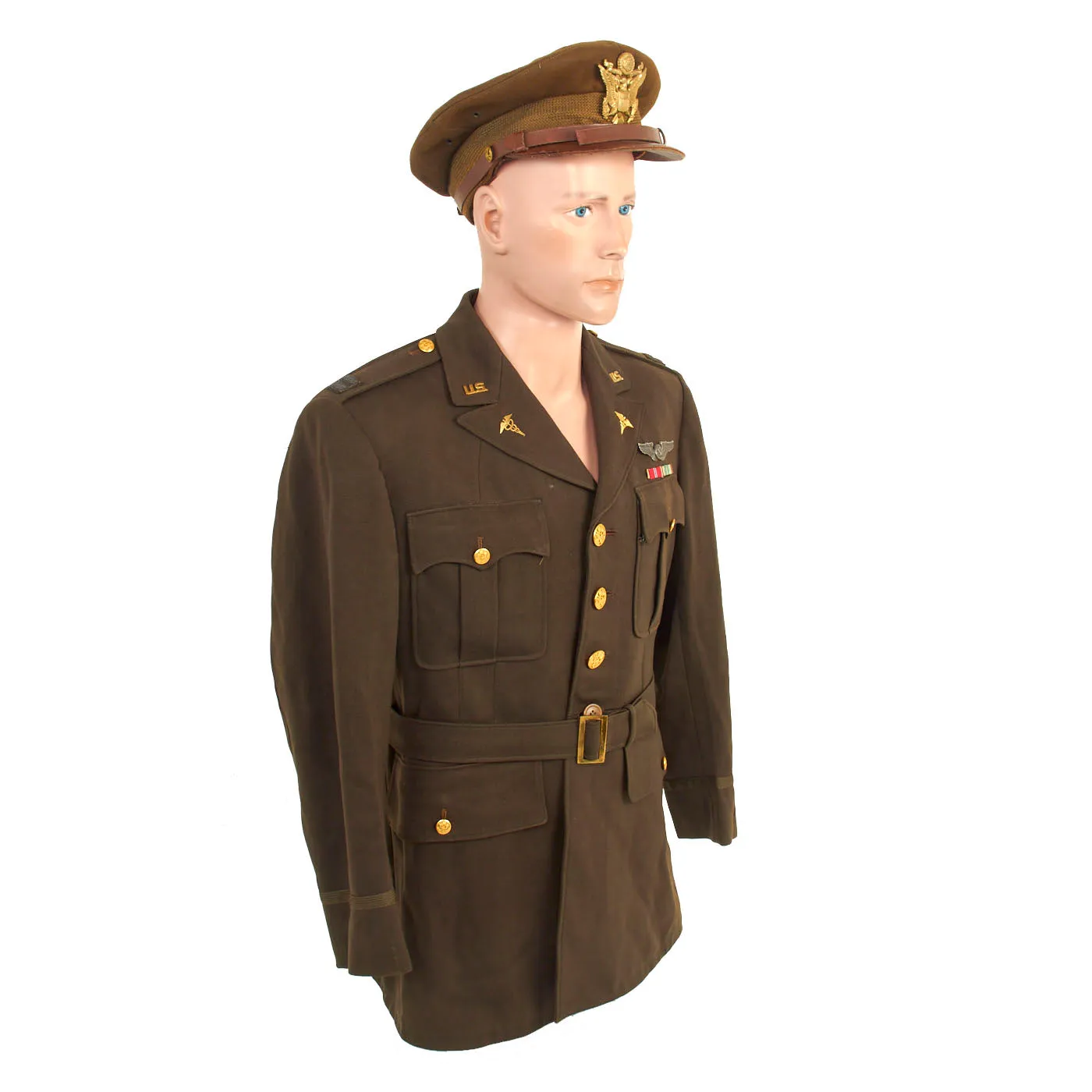 Original U.S. WWII Named US 8th Air Force Medical Corps Uniform Set For Captain Milton Willner - Former Director of Hoffmann-La Roche Pharmaceutical