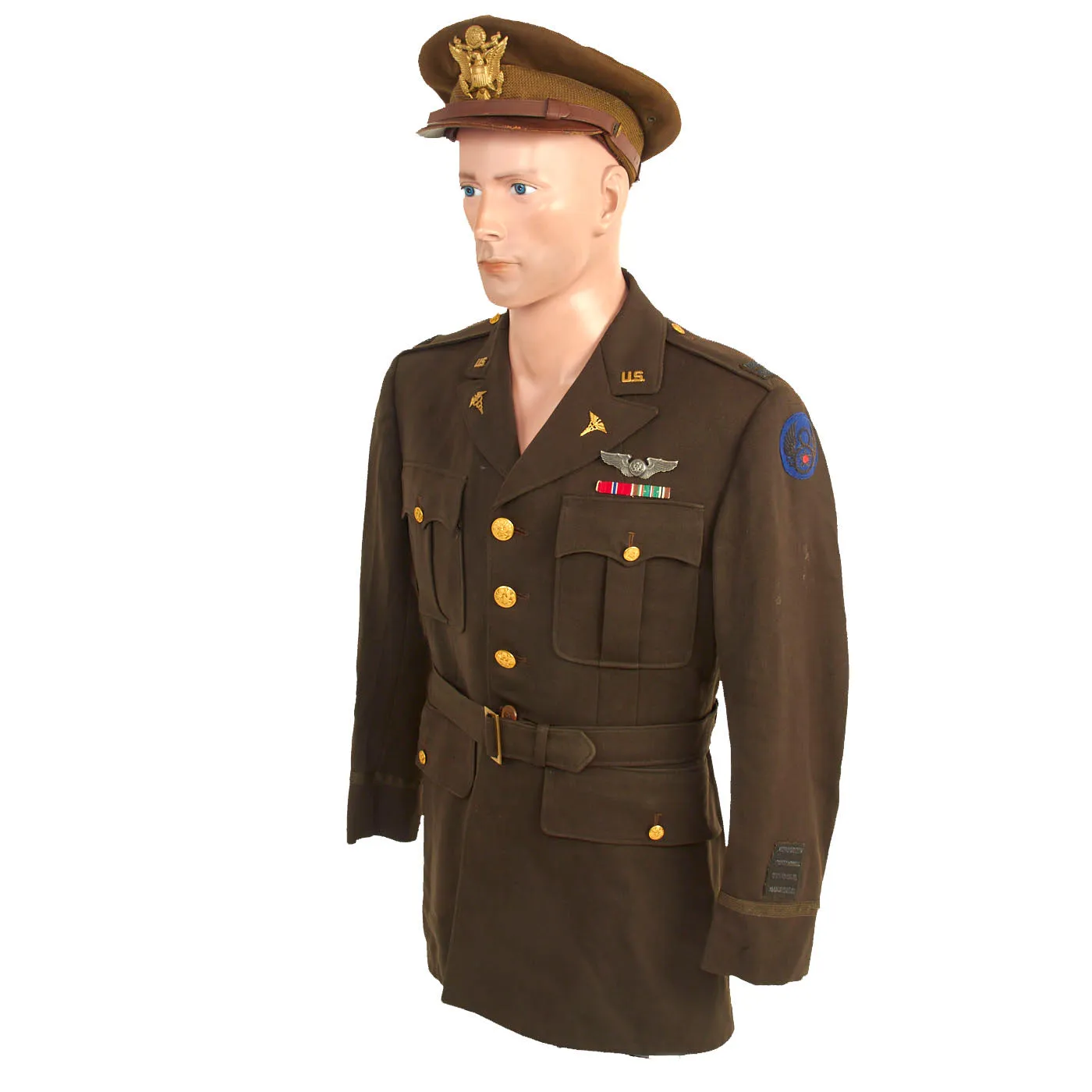 Original U.S. WWII Named US 8th Air Force Medical Corps Uniform Set For Captain Milton Willner - Former Director of Hoffmann-La Roche Pharmaceutical