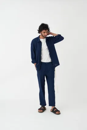 Patch Pocket Shacket- Navy