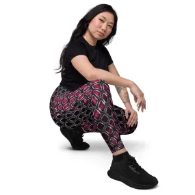 Pink & Black Dragon-skin Print leggings, lioness-love