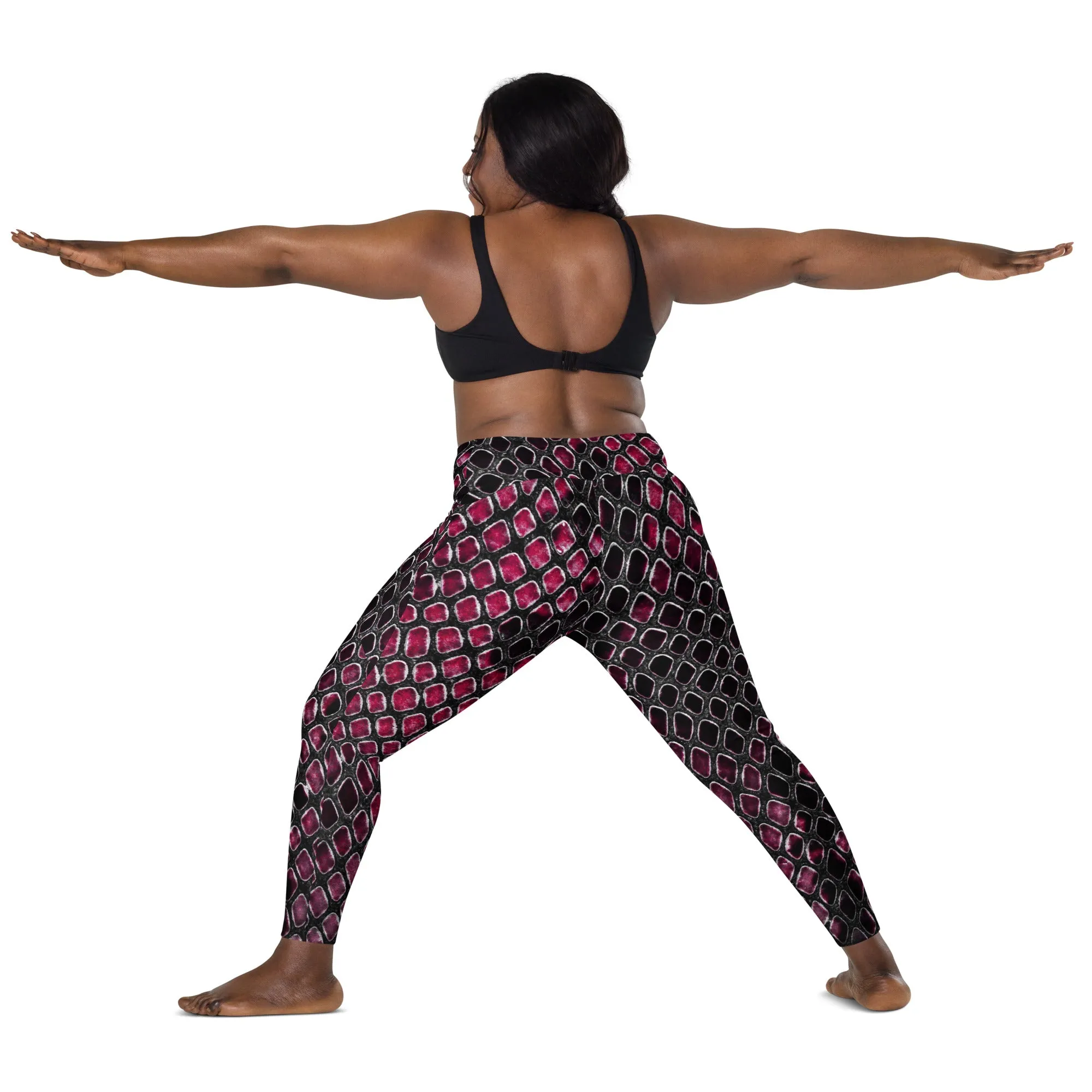 Pink & Black Dragon-skin Print leggings, lioness-love