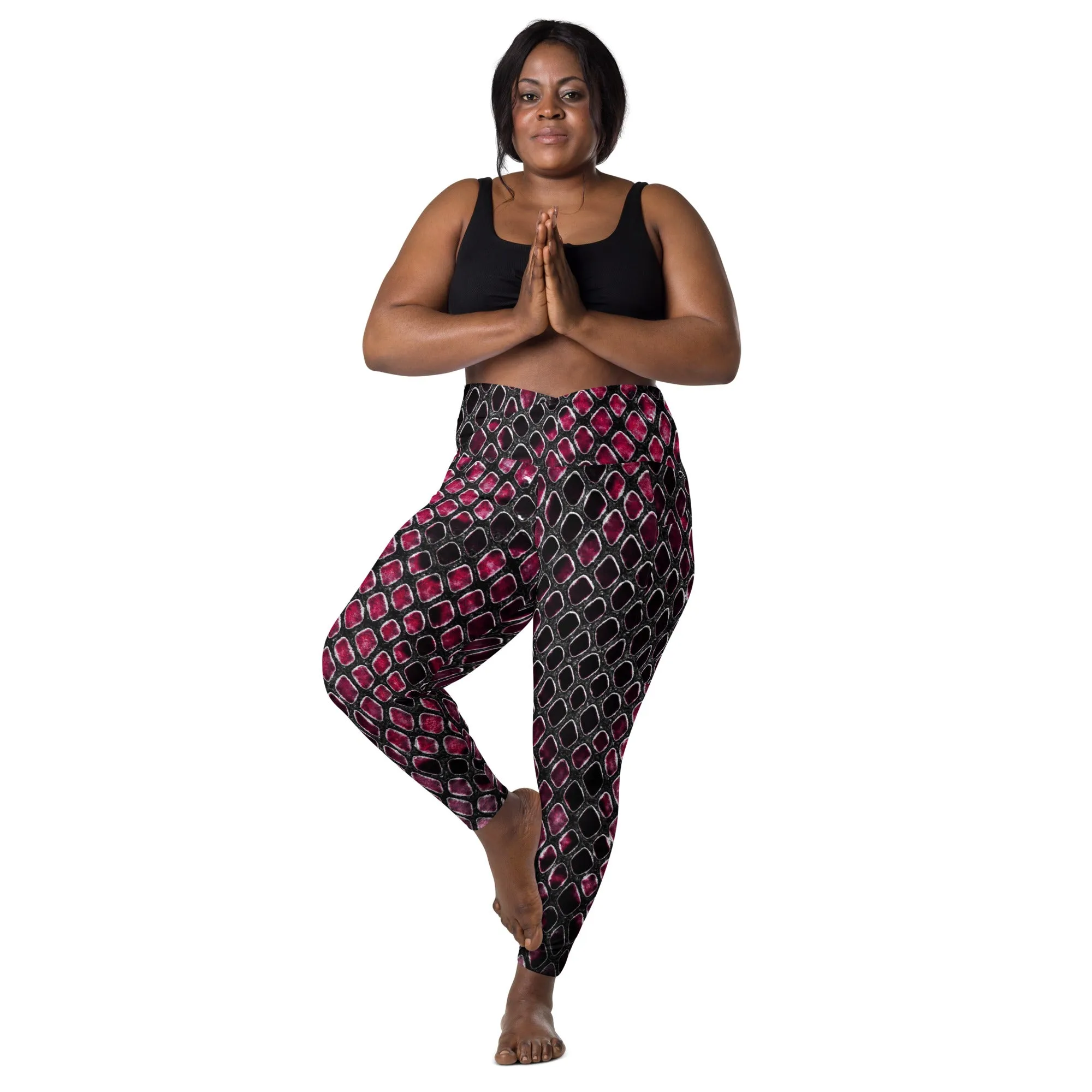 Pink & Black Dragon-skin Print leggings, lioness-love