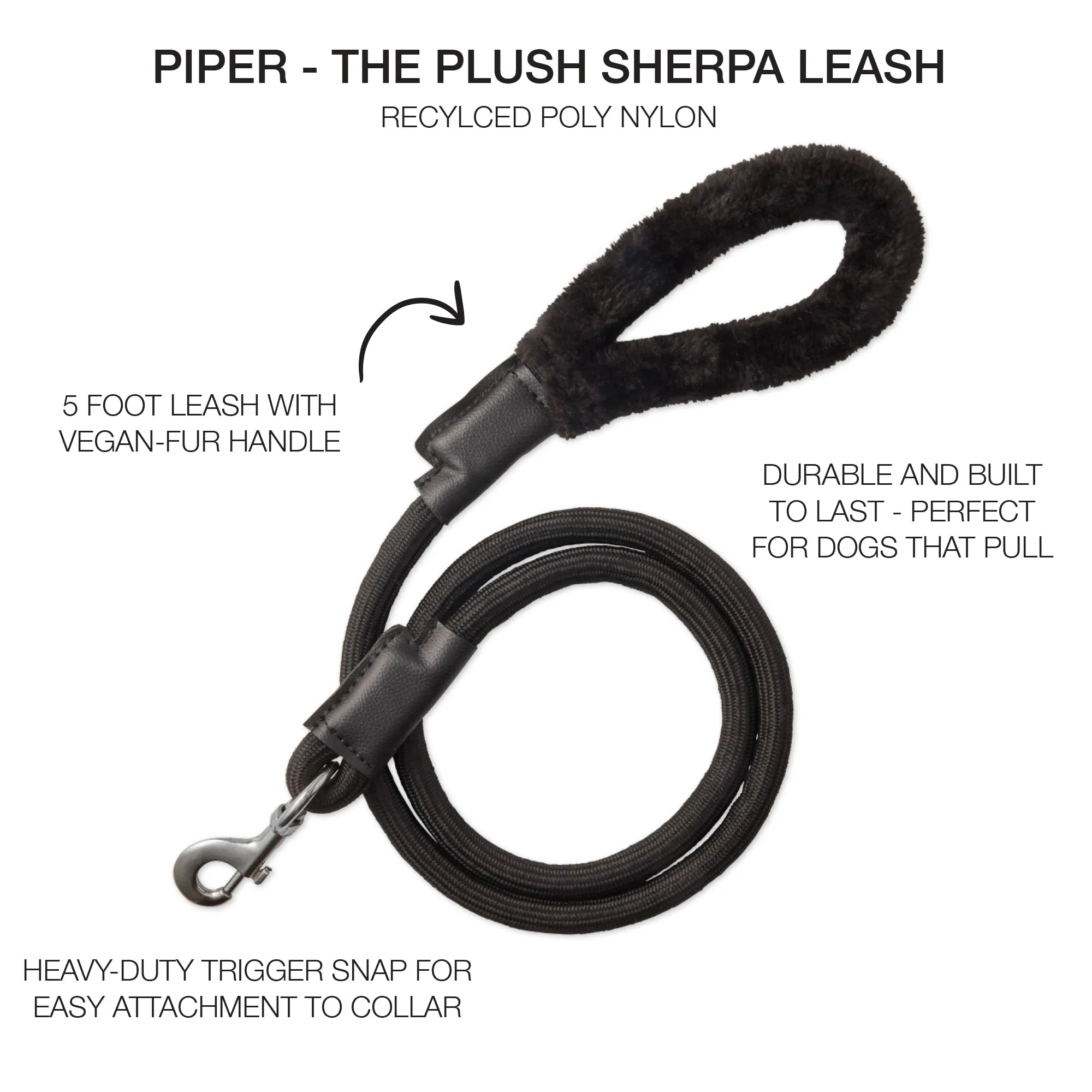 PIPER - THE PLUSH SHERPA LEASH