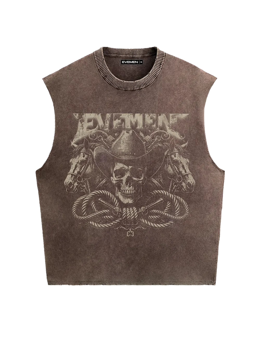 RODEO TANK - BROWN WASHED