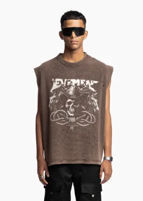 RODEO TANK - BROWN WASHED