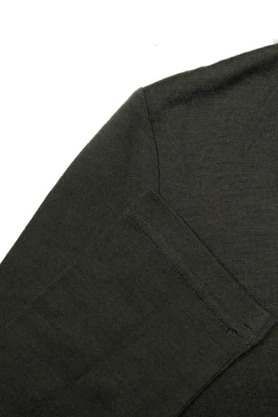 WOMENS 100% MERINO (210) LONG SLEEVE HIGH NECK TOP OLIVE